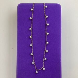 💛 Vintage 12k Gold Filled Pearl Station Necklace